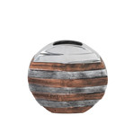 Tri-Tone Striped Round Vase (Small)