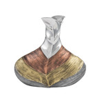 Tri-Tone Leaf Spout Vase