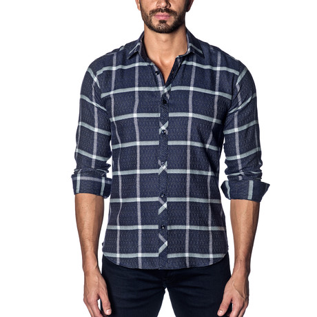 Woven Button-Up // Blue (S)
