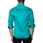 Woven Button-Up // Teal (M)