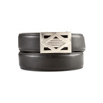 Del Mar Buckle + Leather Belt // Black