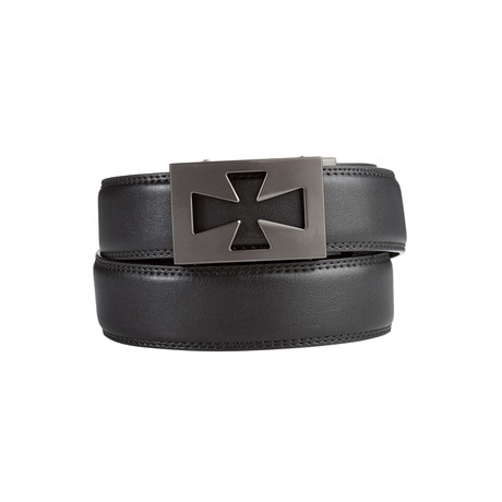 Ventura Buckle + Leather Belt // Black