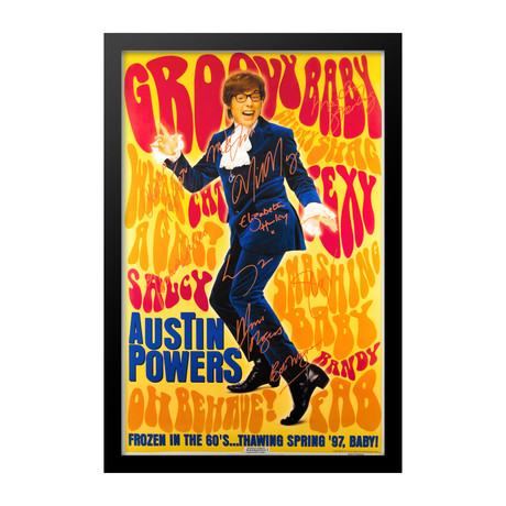 Autographed Movie Poster // Austin Powers Cast