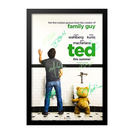 Autographed Movie Poster // TED // Urinal