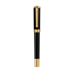 Olympia Fine Writing Instrument Roller Pen Black // IP Yellow Gold