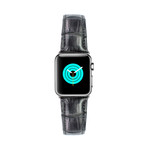 Genuine Alligator Apple Watch Strap // Black (38mm // Stainless Steel Clasp)