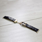 Genuine Alligator Apple Watch Strap // Black (38mm // Stainless Steel Clasp)