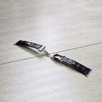 Genuine Alligator Apple Watch Strap // Black (38mm // Stainless Steel Clasp)