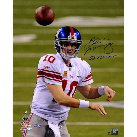 Eli Manning Signed Super Bowl XLVI Photo