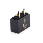 Exclusive Cufflinks + Gift Box // Gold Penguins