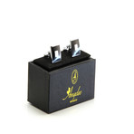 Exclusive Cufflinks + Gift Box // Black + Silver Squares