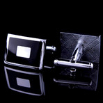 Exclusive Cufflinks + Gift Box // Black + Silver Squares