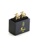 Exclusive Cufflinks + Gift Box // Gold Big Diamond Scorpions