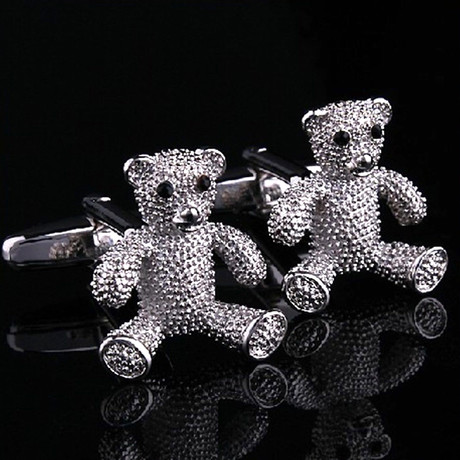 Exclusive Cufflinks + Gift Box // Silver Bears