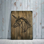 Wooden Poster // Unicorn