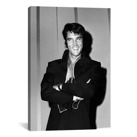 Elvis Presley Smiling & Laughing // Globe Photos, Inc. (18"W x 26"H x 0.75"D)