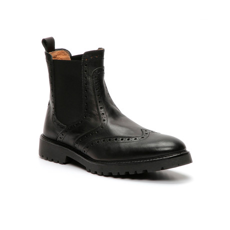 Beatles Semi-Brogue Ankle Boot // Nero (Euro: 39)