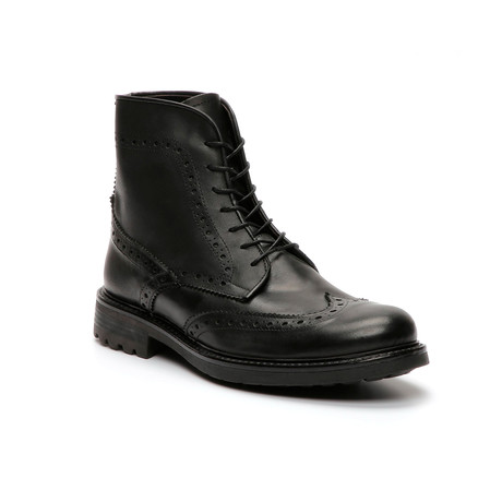 Finolo Semi-Brogue Boots // Nero (Euro: 39)