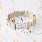 Brooklyn Exchange Men's Bracelet // Gold + Silver Link