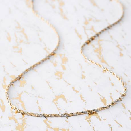 Brooklyn Exchange Men's Necklace // Two Tone Rope Chain