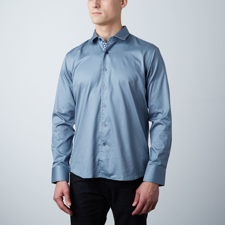 Premium Style Slim Button Down Shirt // Grey (S)