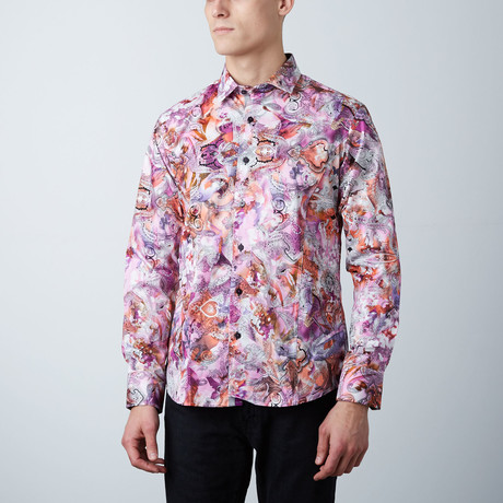 Premium Style Slim Button Down Shirt // Rust (S)