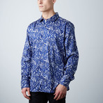 Premium Style Classic Button Down Shirt // Scratch Blue (S)