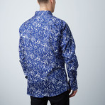 Premium Style Classic Button Down Shirt // Scratch Blue (S)
