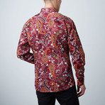 Premium Style Slim Button Down Shirt // Far Out Wine (S)