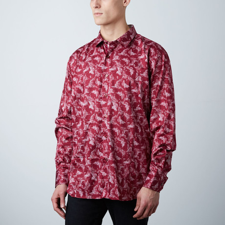 Premium Style Classic Button Down Shirt // Red (S)