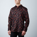 Premium Style Classic Button Down Shirt // Black Red (S)