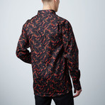 Premium Style Classic Button Down Shirt // Black Red (S)