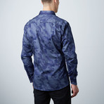 Premium Style Slim Button Down Shirt // Camo Navy (S)