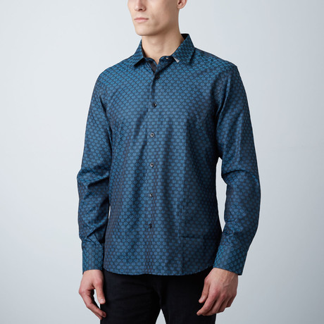 Premium Style Slim Button Down Shirt // Dark Teal (S)