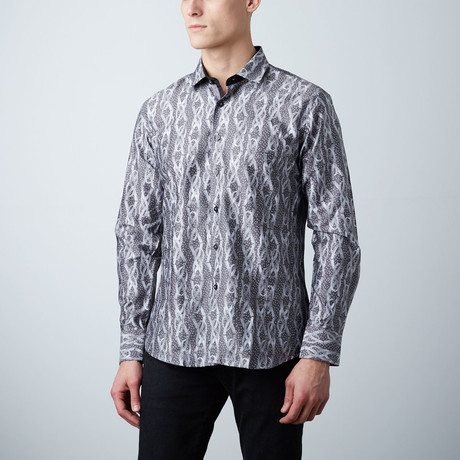 Premium Style Slim Button Down Shirt // Light Grey (S)