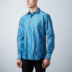 Premium Style Slim X and OButton Down Shirt // Blue (S)