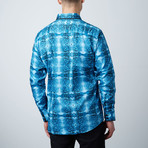 Premium Style Slim Button Down Shirt // Off Blue (S)