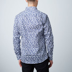 Premium Style Slim Button Down Shirt // Shattered Navy (S)