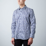 Premium Style Slim Button Down Shirt // Shattered Navy (S)