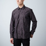 Premium Style Slim Button Down Shirt // Shadow Black (S)
