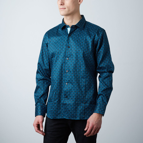 Premium Style Slim Button Down Shirt // Teal (S)