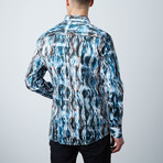 Premium Style Slim Button Down Shirt // Blue (S)