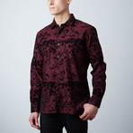 Premium Style Slim Button Down Shirt // Wine (S)