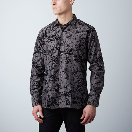 Premium Style Slim Button Down Shirt // Grey (S)