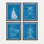 Disney Patent Collection // 4 Print Set // Blueprint (8"W x 10"H)