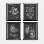 Photography Patent Collection // 4 Print Set // Chalkboard (8"W x 10"H)