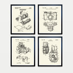 Photography Patent Collection // 4 Print Set // Warm Toned (8"W x 10"H)