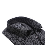 Pin Collar Shirt // Black Paisley (US: 16.5R)