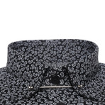 Pin Collar Shirt // Black Paisley (US: 17R)