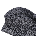 Pin Collar Shirt // Black Paisley (US: 15R)